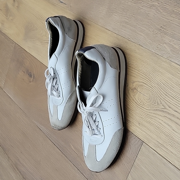 Banana Republic Thane Leather Trainer Sneaker White Leather Sz. 10M - Picture 12 of 16